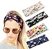 4 Pack Women Headband Boho Floal Style Criss Cross Head Wrap Hair Band