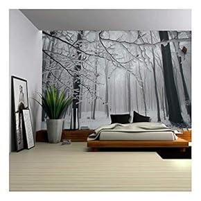 Close Up View of a Forest in The Winter Time - Wall Mural, Removable Sticker, Home Decor - 66x96 inches