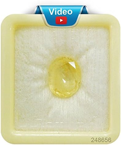 NL Gems 7.25 Ratti Unheated Untreated Ceylon Quality Yellow Sapphire Pukhraj Stone Natural Gemstone Yellow Sapphire