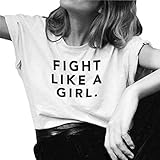 LOOKFACE Teen Girls Summer Street Tee Graphic T Shirt For Women White Small