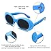 FEISEDY Sunglasses White Oval Clout Goggles for Women Men Retro Round Trendy Rimmed Clueless Costume Frame B2253