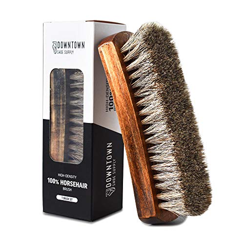 Professional Horse Hair Brush - Downtown Shoe Supply 7" - Thumbnail 3
