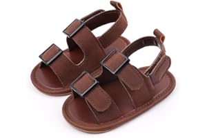 Meckior Baby Infant Boy Girl Sandals Newborn Non-Slip Soft Rubber Sole Sandals for Baby Boys Open-Toe Outdoor Casual Summer First Walkers Shoes