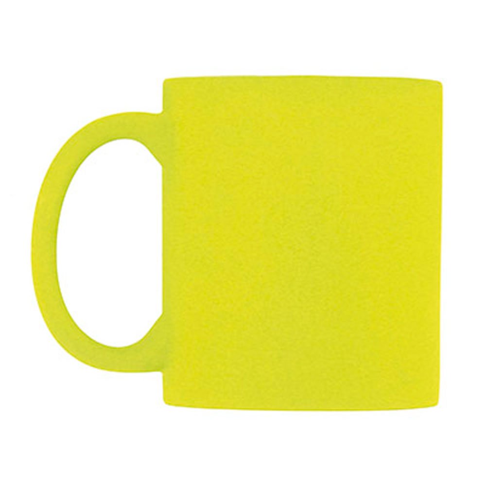 eBuyGB 1292308 Bright Fluorescent/Neon Mug for Tea and Coffee, Ceramic, Yellow, 310ml — image 1