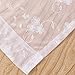 Lazzzy White Double Layers Curtains Mix Match Tulle Semi Sheer Cutains 84 Overlay French Floral Embroidery Drapes Living Room White Sheers for Bedroom Treatment 84 inch Length with 2 Pieces Rod Pocket