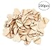OULII Rustic Wooden Heart Carved with Mr Mrs Wedding Embellishments Table Decoration Valentine's Day gift Crafting DIY Accessory, pack of 200 primary