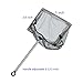 Aquarium Fish Net 3pcs 5/8/10 Inch Black Mesh Fish Catch Nets with Adjustable 16” Stainless Steel Handle For Fish Tank