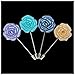 Landisun Handmade Flower Lapel Pin Boutonniere for Suits Dress (4 Pcs,Style 40)