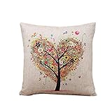 SMTSMT Linen Square Throw Flax Pillow Case Decorative Cushion Pillow Cover,18