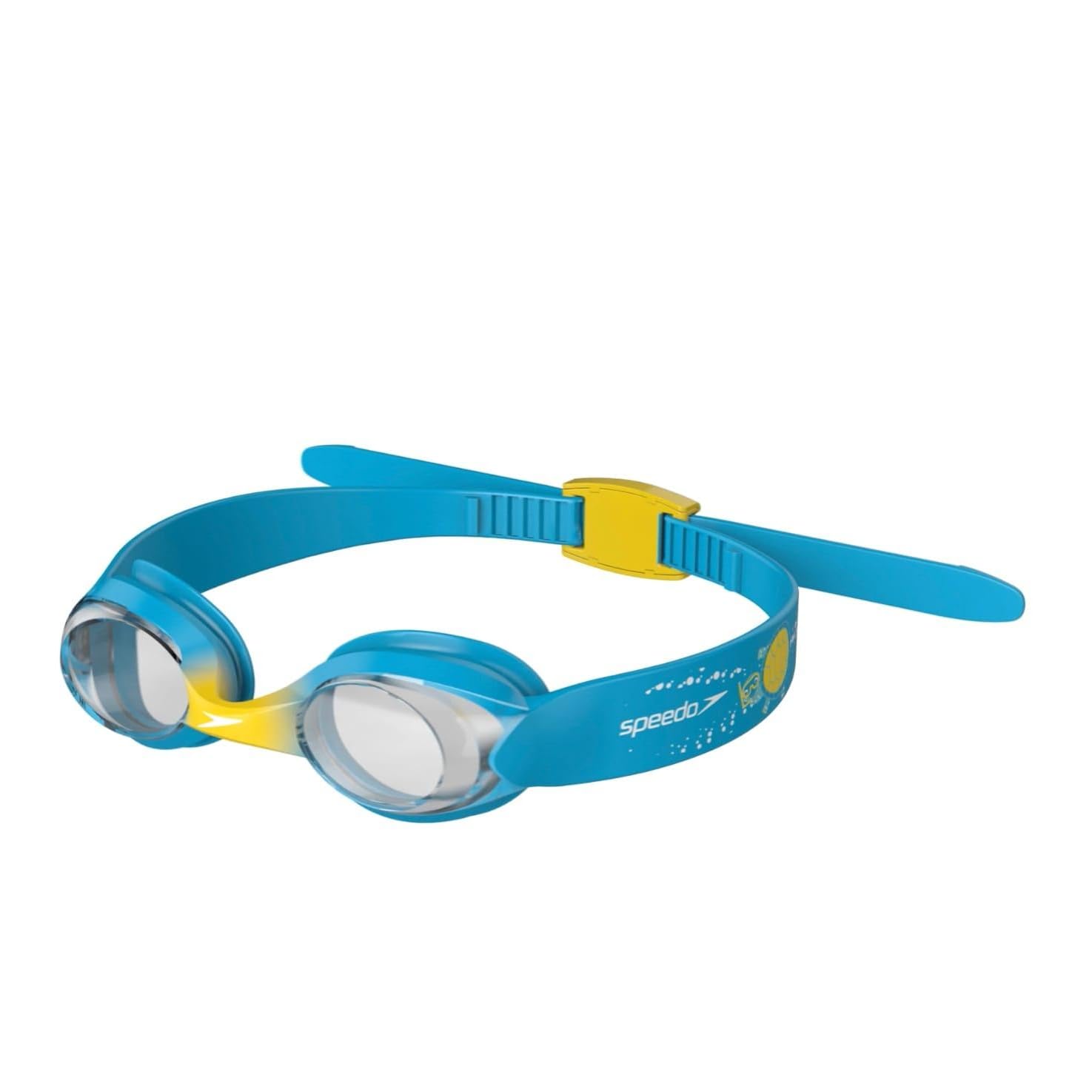 Speedo Infant Sea Squad Illusion Swimming Goggles, Turquoise/Yellow/Clear, One Size
