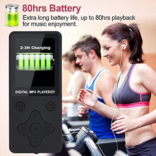 Portable Ultra Slim MP3 MP4 Hifi Lossless Music Large Screen Player,With FM Radio Recorder E-book (Black) - Thumbnail 6