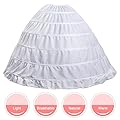 Make you perfect Crinoline Petticoat Skirt for Women Ball Gown Skirt Crinoline Underskirt for Wedding Dress¡­ White