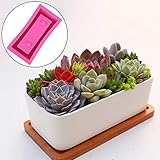 Feileng DIY Flower Pot Silicone Molds Succulent Plant Mould Home Garden Decoration Craft Concrete Planter Pallet