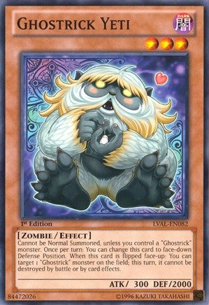 Yu-Gi-Oh! - Ghostrick Yeti (LVAL-EN082) - Legacy of the Valiant - Unlimited Edition - Common