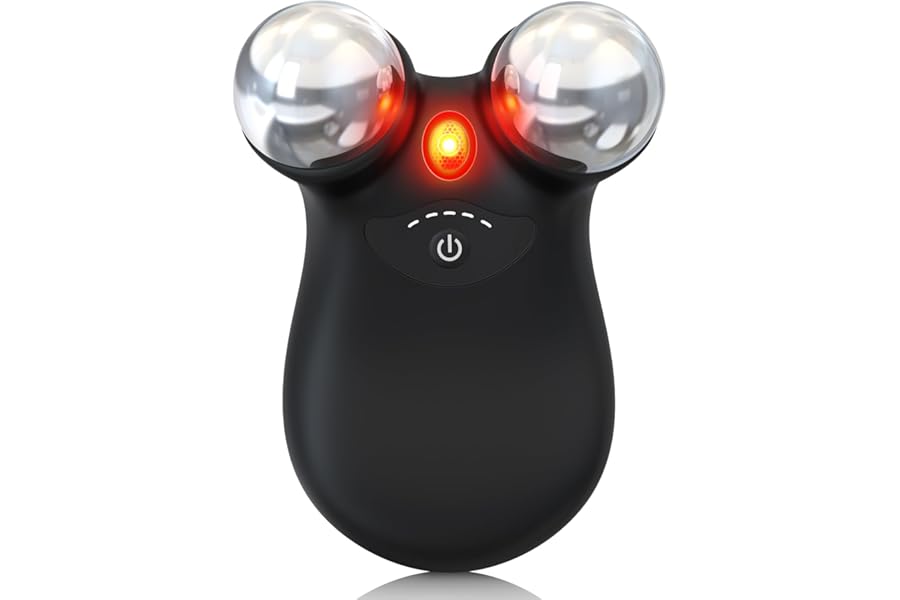 Microcurrent Facial Device,Latest Red Light Technology,Enhances The Ability to Lift The Face and Tighten The Skin,Facial Wrinkle Equipment,Smart Photon Micro-Current Device,Model:EP-300. (Black)