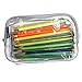 Keokee Clear Toiletry Bag Set, Quart Size with Smaller Case for Travel and Organizing, TSA Approved for 3-1-1 Liquids (Clear + Gray)