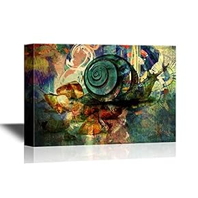 Snail on Grunge Background