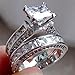 Yesido. Silver Plated Fashion Rings Shining Zircon Diamond Anniversary Rings For Women