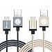 Type C, iOrange-E 2 Pack 6.6 Ft (2M) Braided Cable for OnePlus 2, Nexus 5X, Nexus 6P, New Macbook 12 inch, Lumia 950, ChromeBook Pixel, Nokia N1 Tablet, LG G5, HTC 10 and More, Black & Gold