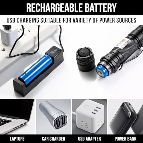 LED rechargeable flashlight - waterproof and pocket-sized, suitable for camping, hiking, and outdoor activities.