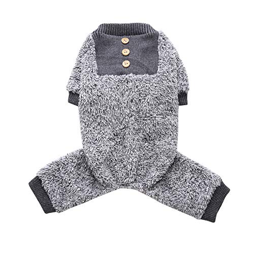 Letdown Pet Winter Clothes Puppy Plush Pajamas Dog Warm Clothes Cat Apparel Clothing