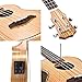 Caramel CB103 30 Inch High Gloss Zebra Wood Baritone LCD Color Display Electric Ukulele With Truss Rod