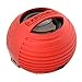 XBOOM Mini Portable Capsule Speaker with Rechargeable Battery and Enhanced Bass+ Resonator - Red