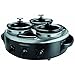 Crock-Pot Triple Dipper with Lazy Susan Food Warmer, Black, Stainless Steel, Glass lids, Travel Cover, 3 1-quart capacity warmers, Individual Controls, 3 appetizer containers