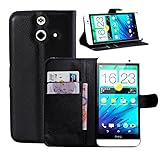 Wallet Case for HTC One E8, Turpro™ PU Leather Folio Flip Wallet Cover Case with Stand and Credit Card Holders for HTC One E8 5.0