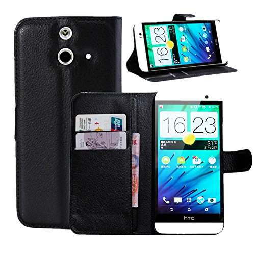 Wallet Case for HTC One E8, Turpro™ PU Leather Folio Flip Wallet Cover Case with Stand and Credit Card Holders for HTC One E8 5.0