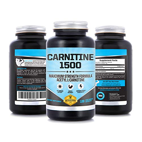Carnitine 1500 Acetyl LCarnitine 1500mg Maximum Strength Carnitine