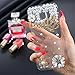 S7 Edge Case,Samsung Galaxy S7 Edge Case - Mavis's Diary 3D Handmade Bling Crystal Golden Crown Flowers with Shiny Sparkle Diamonds Rhinestone Elegant Design Clear Case Hard PC Cover