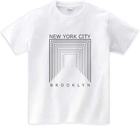 Amazon ノーブランド品 ニューヨーク ブルックリン アート メンズ 半袖 Tシャツ オリジナルプリント 通販