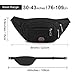 CAMORF Large Capacity Fanny Pack for Women Men Dark Waist Pack with 4 Pockets - Waterproof Running Belt Fits MAX 7.9'' iPad & 6.6'' Cellphone iPhone - Waist Bag for Running Hiking Travelling (Black)