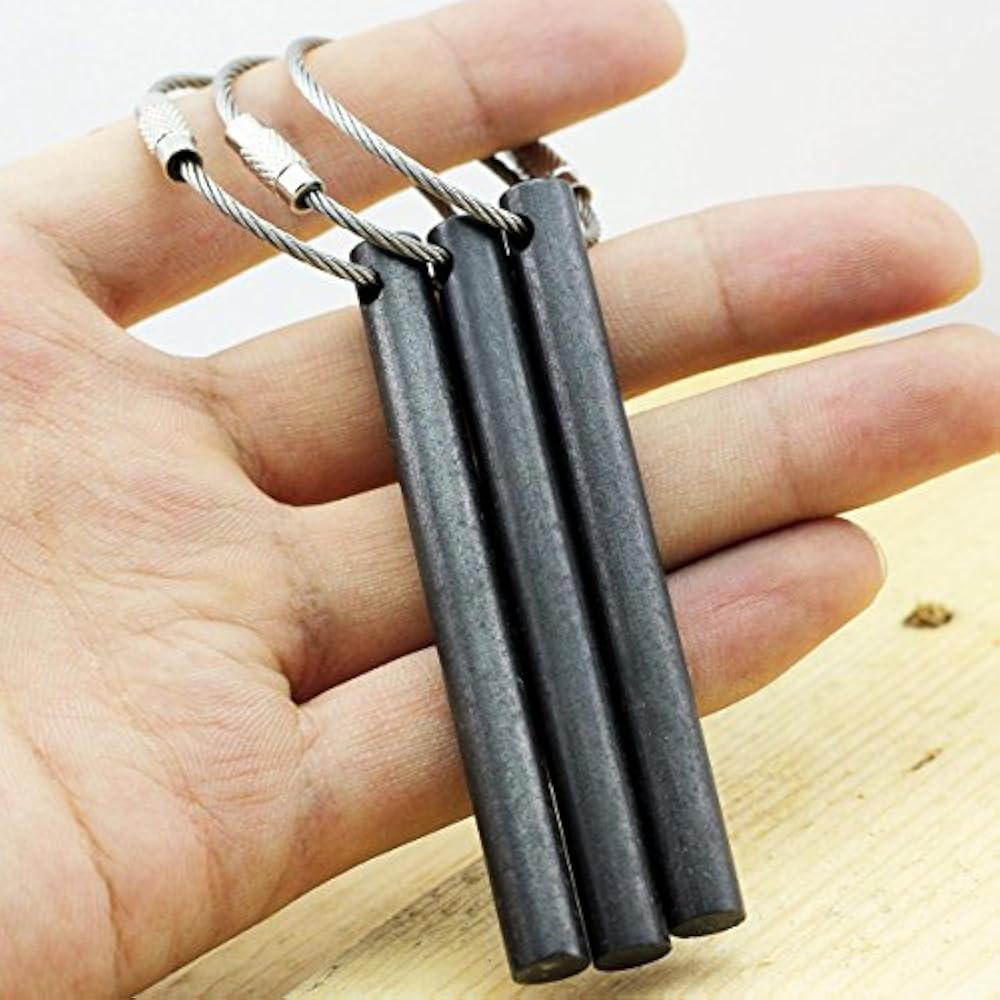 Survival Safety & Drilled Ferrocerium Rod Flint Fire Starter Rods