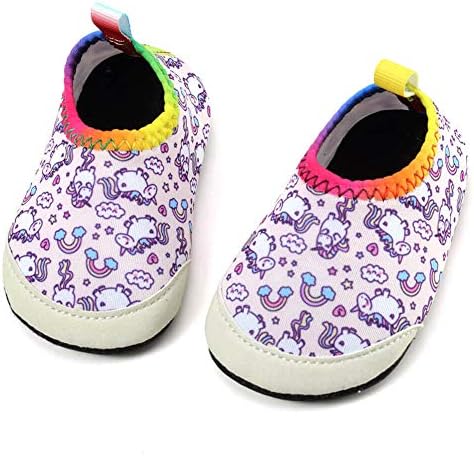 SCIEU Baby Beach Swim Water Shoes Boys Girl Toddler Barefoot Aqua Sock for Kids Pool Garden Seaside Sport