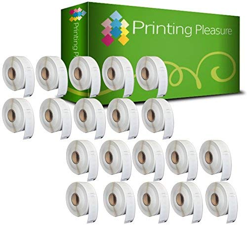 Printing Pleasure 20x Compatible with Seiko 11355 19mm x 51mm White Address Labels Rolls (500 Labels per Roll) for LabelWriter 4XL 450 400 330 320 310 Twin Turbo Duo Seiko SLP 450 440 430