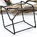 Rustic Style Freestanding Hanging Metal Tillandsia Air Plant Rack Holder Black Bronze 3.15inches x 3.15inches Height Quadrilateral Cube Shape Geometric (black) No Plants