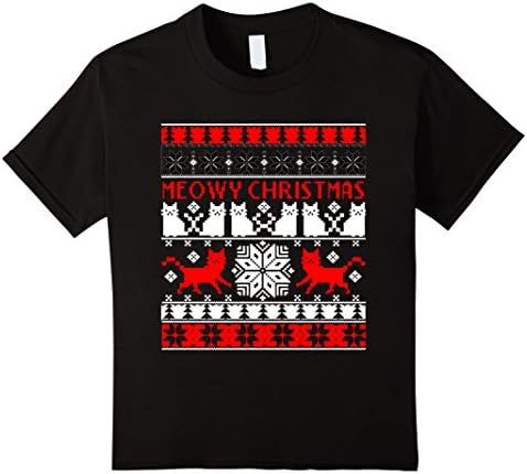 Kids Ugly Christmas Sweater Tshirt 12 Black