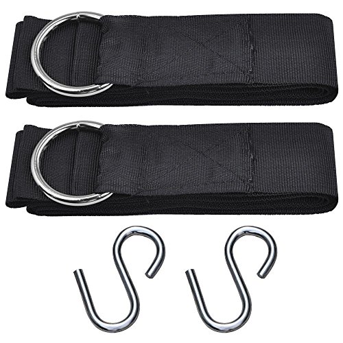 Tree Nylon Hanging Hammock Straps Kit 2" Hook S Rings 300LB Weight Capacity NEW - Thumbnail 5
