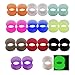 Longbeauty 11 Pair Thin Silicone Ear Skin Flexible Flesh Double Flared Ear Tunnels Expander Plugs Stretcher 11 Colors-6mm