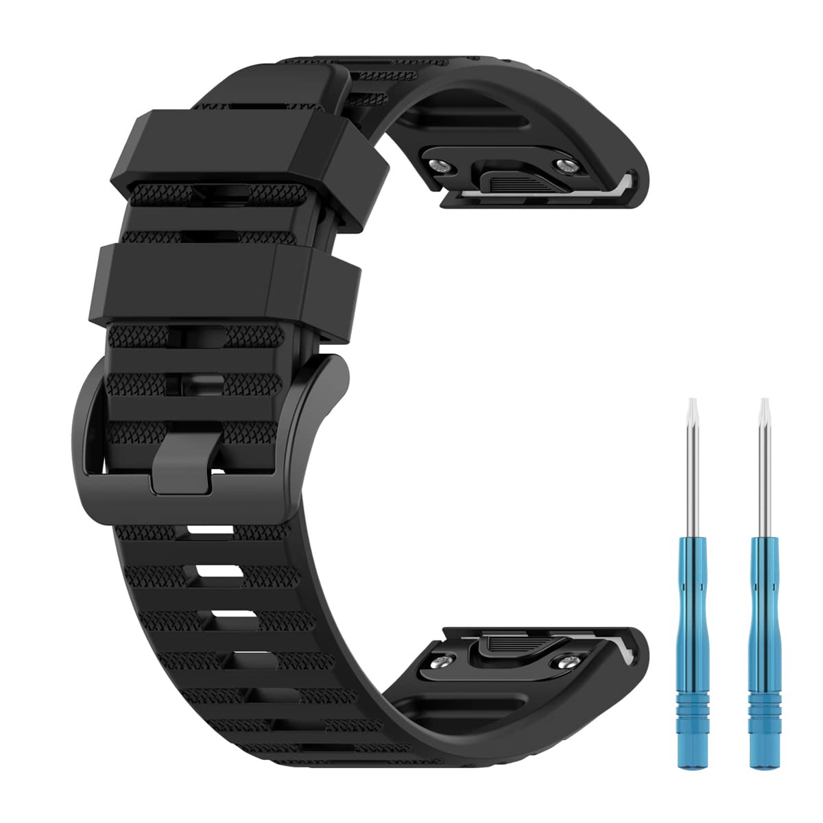 HOMTERN Strap Compatible with GARMIN Fenix 7X/6X/6X Pro,Fenix 5X/5X Plus/5X Sapphire,Fenix 3/3 HR,Tactix Delta/Enduro,26mm Width Quick Fit Flexible Silicone Replacement Watch Bands