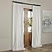 HPD Half Price Drapes Signature Velvet Thermal Blackout Curtains for Living Room 108 Inch Long (1 Panel) Rod Pocket Insulated Blackout Curtains for Bedroom Window Curtains, 100W x 108L, Off White