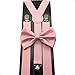 Awesome Light Pink Wedding Accessories Adjustable Bow Tie & Suspenders