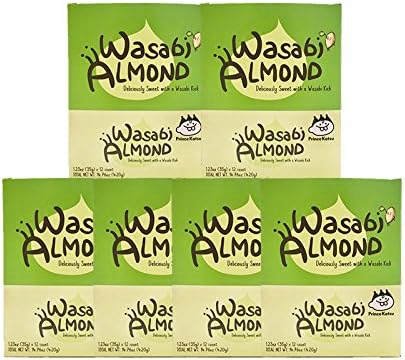 Prince Katsu Honey Butter Nuts, sweet and savory nuts, 12 x 35g pouch box, made in Korea (Wasabi Butter Almond, 1 case)