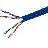 Monoprice Cat5e Ethernet Bulk Cable - Network Internet Cord - Solid, 350Mhz, UTP, CMR, Riser Rated, Pure Bare Copper Wire, 24