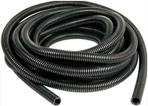 Supmico Black 13mm Width Split Loom Wire Flexible Tubing Conduit Hose Cover Car Cable Audio 6M Length