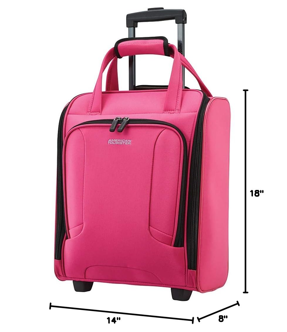 American Tourister 4 Kix Expandable Softside Luggage, Pink, Underseater