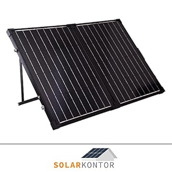 WATTSTUNDE® 100W Solarkoffer MONO WS100SKS Solarmodul faltbar Wohnmobil Batterie