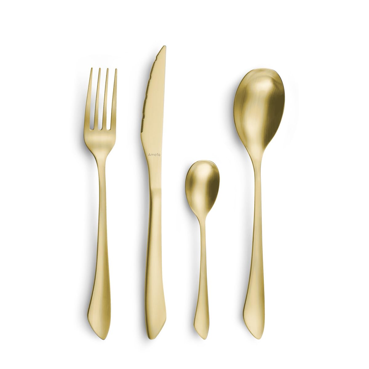 Amefa 6456AVAFV2B60 Instinct 16-Piece Stainless Steel Cutlery Set, Champagner